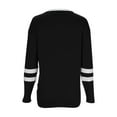 thumbnail image 6 of CLOISE Fashion Tops for Women Trendy Crew Neck Shirt Solid Color Long Sleeve Pullover Casual Fall Winter Clothes Black S, 6 of 8