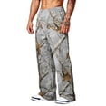 thumbnail image 4 of Dwelliawo Joggers for Men Open Bottom Autumn Camo Straight Leg Baggy Sweatpants Drawstring Cotton Yoga Sweat Pants Winter High Waisted Wide Leg Trousers Earthy Yellow XL, 4 of 6