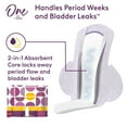 thumbnail image 2 of One by Poise Feminine Pads with Wings, Postpartum Pads, Regular Absorbency, 22ct, 2 of 8