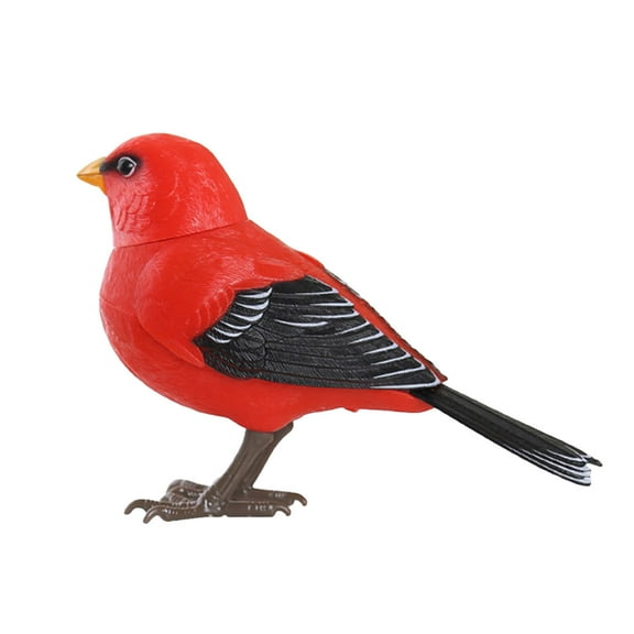 Novelty Funny Toy - Robot Bird Singing and Chirping Toy Simulates Realistic Bird Sounds for Home Decoration with Voice and Light Control