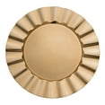 thumbnail image 6 of Efavormart 6 Pack | 13" Gold Acrylic Plastic Dinner Plate Chargers With Gold Brushed Wavy Scalloped Rim, 6 of 10