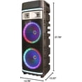 thumbnail image 4 of IQ Sound IQ-6612DJBT Led Lighting, Rechargeable Wireless Bluetooth Portable Speaker, Multicolor, 4 of 5