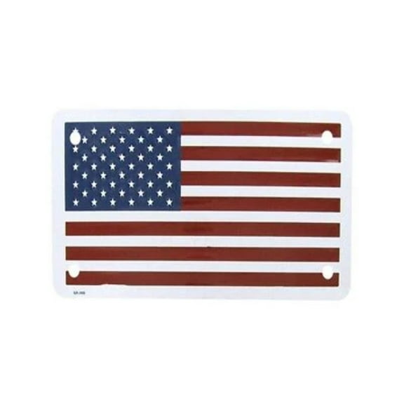 USA American United States Flag Motorcycle Bike Aluminum License Plate Tag
