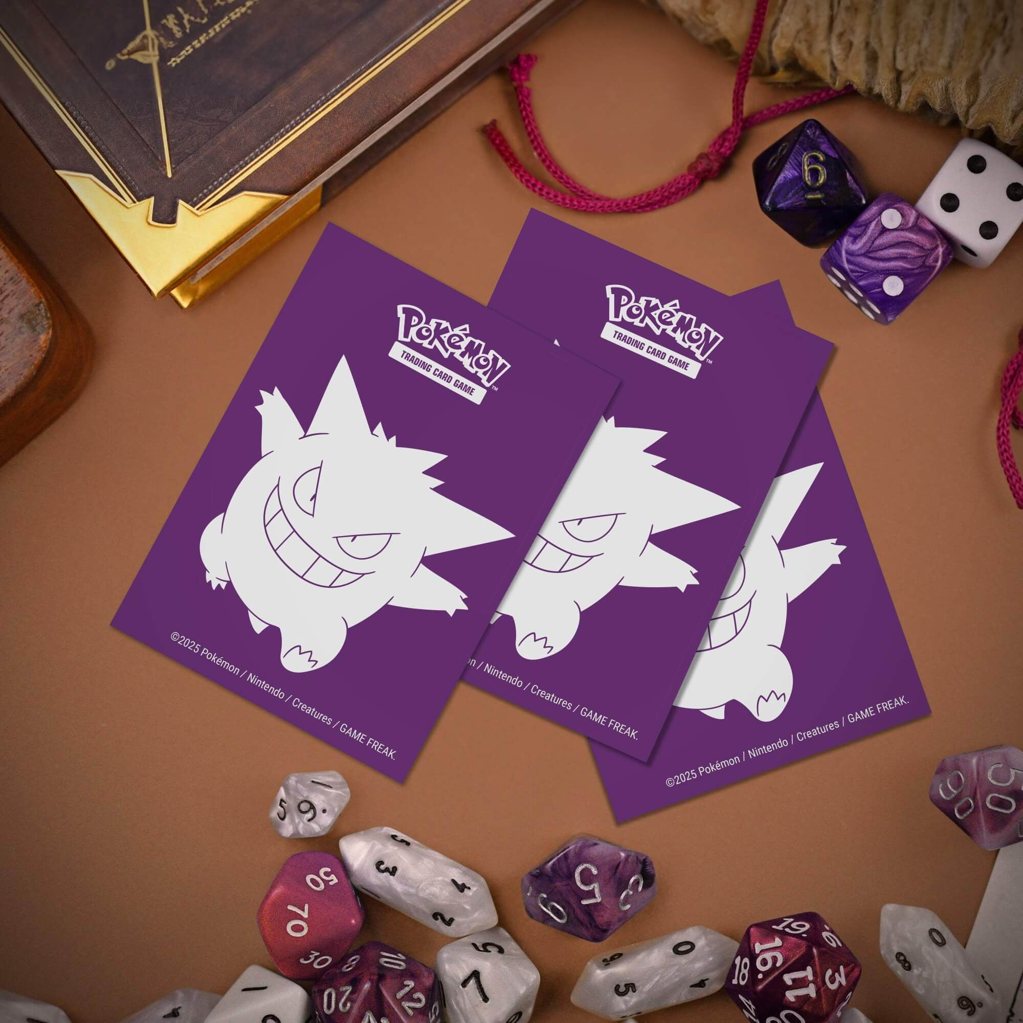 Ultra PRO - Elite Gengar 105ct APEX DECK PROTECTOR® Sleeves for Pokémon TCG, New Easy-Shuffle Formulation, Textured Finish Standard Size Trading Card Covers, Archival-Safe Gloss Clear Front