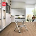thumbnail image 5 of Open Box Hailo Folding 2 Step Non-Slip Stool for Home and Kitchen, MK80, Silver, 5 of 12