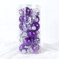 thumbnail image 3 of Moyic 24 piezas de bolas de Navidad pequeñas bolas decorativas para interiores y exteriores, casa de campo, sala de estar, dormitorio, accesorios de Kits de decoración para fiestas Violeta Moyic HA008692-09B, 3 of 6