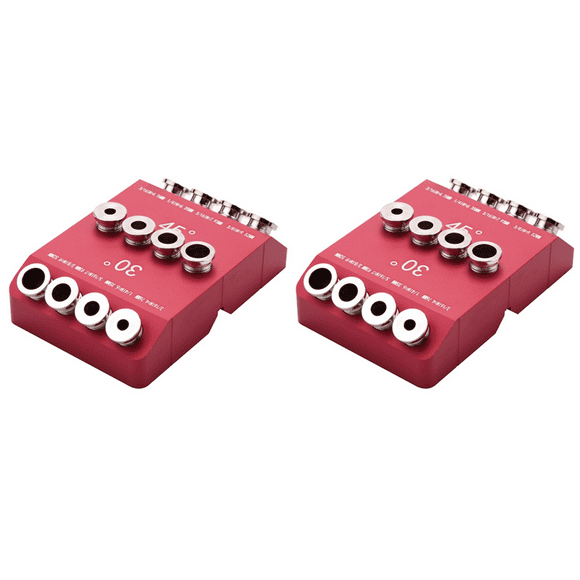 30/45/90° Angle Drill Hole Guide Jig for Angled and Straight Hole,Cable Railing Lag Screw Drilling Template,2PCS