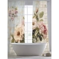 thumbnail image 5 of Vintage Pink Floral Sheer Curtains 96 Inch Length 2 Panels Set, Spring Botanical Oil Painting Voile Window Treatment Semi Sheer Long Curtains Drapes for Bedroom/Living Room/Kitchen 52"x96"x2, 5 of 7
