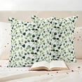 thumbnail image 3 of Gradient Green Leaf Pillow Covers 2 Pack Spring Watercolor Gradient Green Leaves Plant Pillowcase Waterproof Outdoor Throw Pillow Cover for Patio Garden Square Cushion 26”x26”, 3 of 9