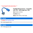 thumbnail image 2 of Headlight Wiring Harness - Compatible with 1994 - 2005 Dodge Ram 1500 1995 1996 1997 1998 1999 2000 2001 2002 2003 2004, 2 of 2