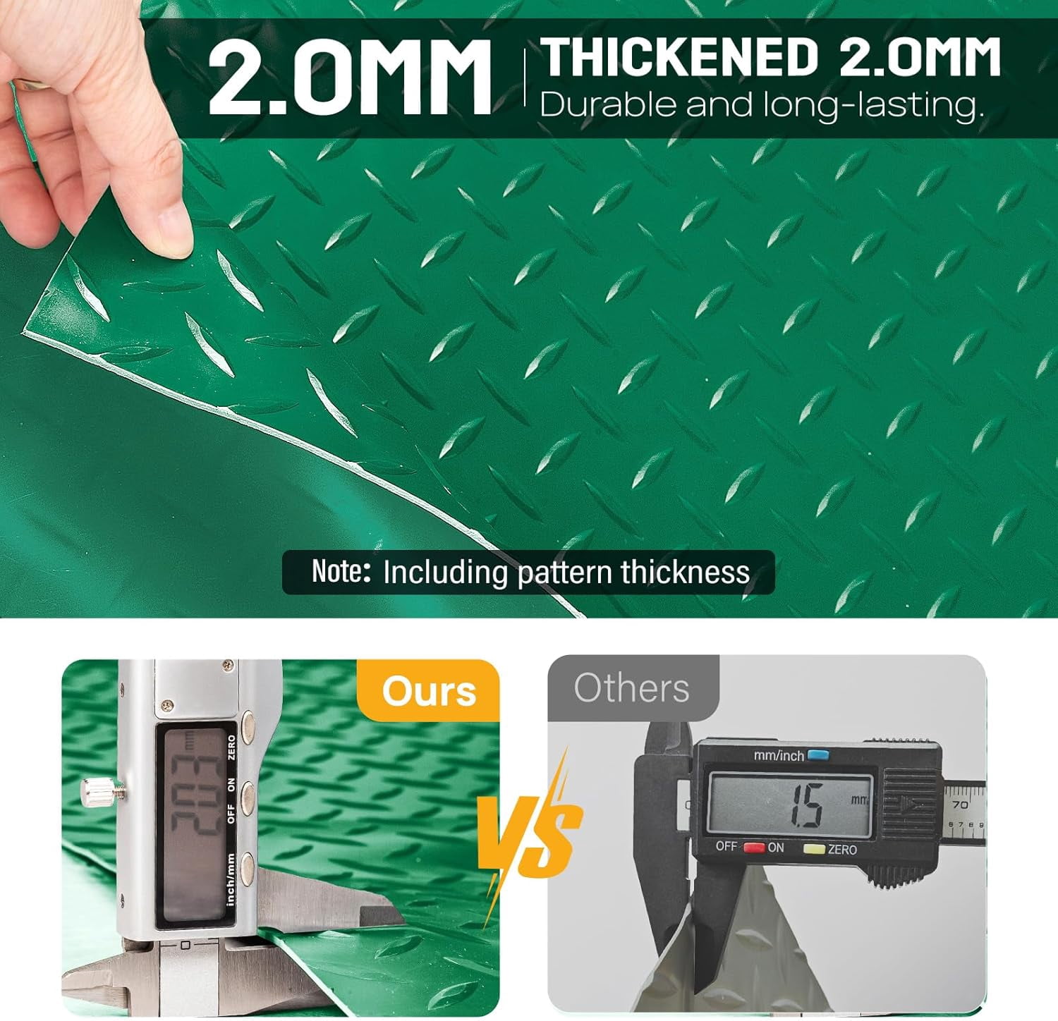 Ktaxon 7.5x17 FT Garage Floor Mat for Under Car,Thickened PVC Roll Floor mats，Waterproof Non Slip Parking Mat,Green