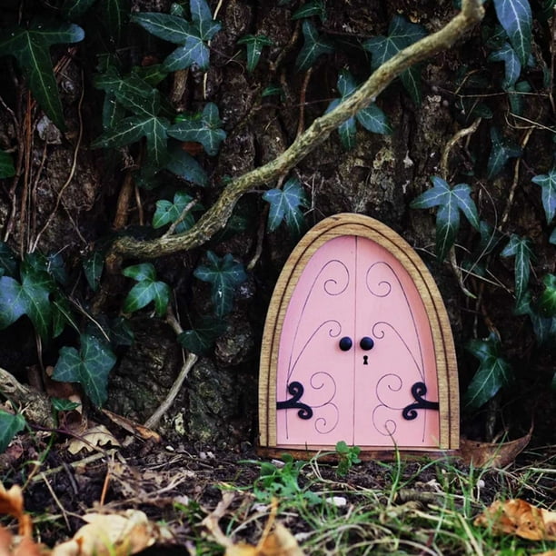 Fiudx Mini Puerta de Jardín, Madera Duradera, Diseño de Ventana Hueca Intrincado, Ideal para Decorar Árboles, Embellecer El Hogar y El Jardín, Ideal para Cumpleaños y Festividades, Tamaño Mdf de 3 Mm