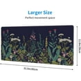 thumbnail image 4 of Flower Extended Gaming Mouse Pad Abstract Black Desk Mat 31.5x11.8 Inch Floral Texture Non-Slip Rubber Base Weeds Mousepad Stitched Edges Keyboard Mouse Mat Desk Pad for Office Home Game, 4 of 6