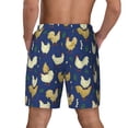 thumbnail image 2 of Lsque Mens Swim Trunks Funny Chicken Pattern - Bathing Suit Compression Liner - Beach Swim Shorts Swimwear - (S-3XL) - Stretch Quick Dry -X-Large, 2 of 9