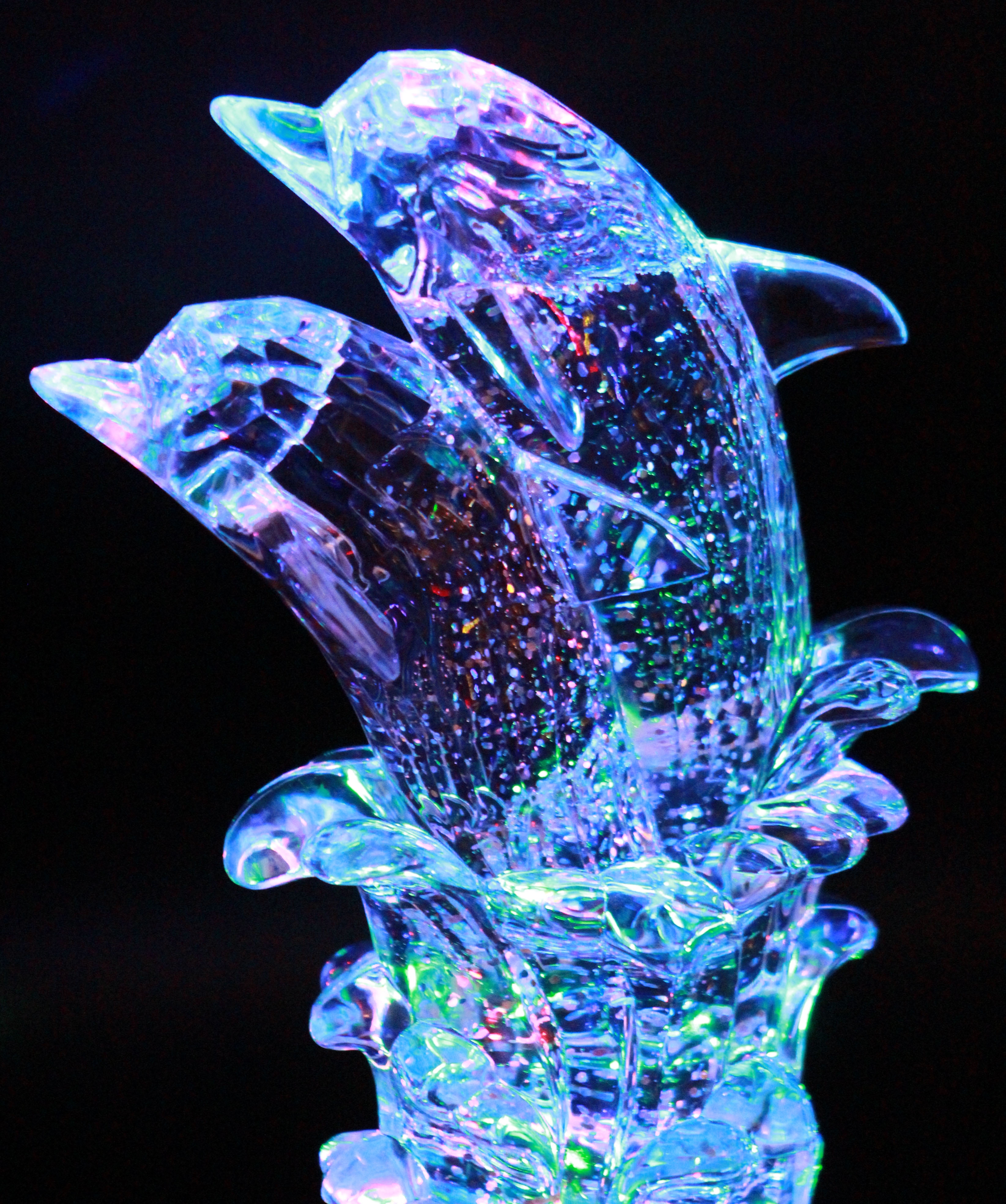 ★2023SS新作★NERDY★Woman's Dolphin Set LED Lighted Dolphin Pair, Sparkling Multi-Color Changing
