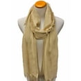 thumbnail image 6 of Beige Semi Sheer Viscose Extra Long Scarf Shawl, 6 of 6