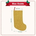 thumbnail image 3 of Salouo Gold Shiny Print Christmas Decorations Stockings 1 Pack 18'' Xmas Stockings Holiday Stocking Personalized Farmhouse Decor for Home Family Party Tree, 3 of 7