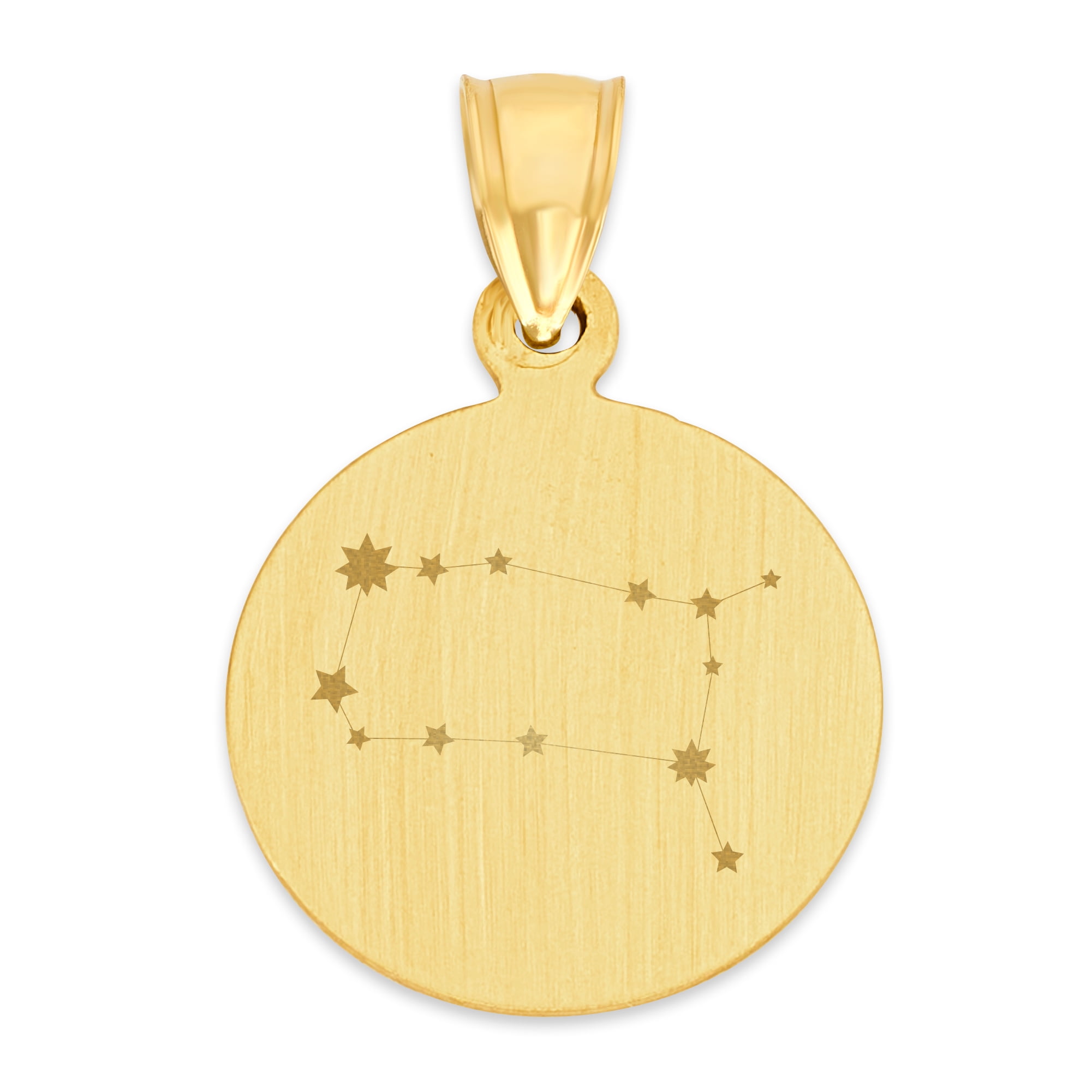 10K White Gold Gemini Zodiac Sign DC Necklace 10K White Gold Gemini Zodiac Sign DC Necklace