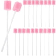 thumbnail image 2 of 200 unidades de hisopos de esponja desechables para el cuidado bucal, limpieza dental (rosa), 2 of 7
