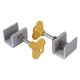 thumbnail image 4 of 12 Juegos de Cerraduras de Ventana Deslizantes Ajustables + Cerradura de Seguridad de Marco de Puerta de Plástico con Cerradura de Ventana de Seguridad de Oficina En Casa Clave, 4 of 5