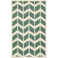 thumbnail image 5 of SAFAVIEH Chatham Easton Zigzag Stripes Wool Area Rug, Teal/Ivory, 8' x 10', 5 of 6