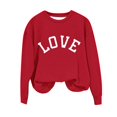 thumbnail image 4 of Bnwani Sweatshirt Girls Long Sleeve Sports Sweatshirt Cute Plain Letter Printed Pullover, 4 of 7