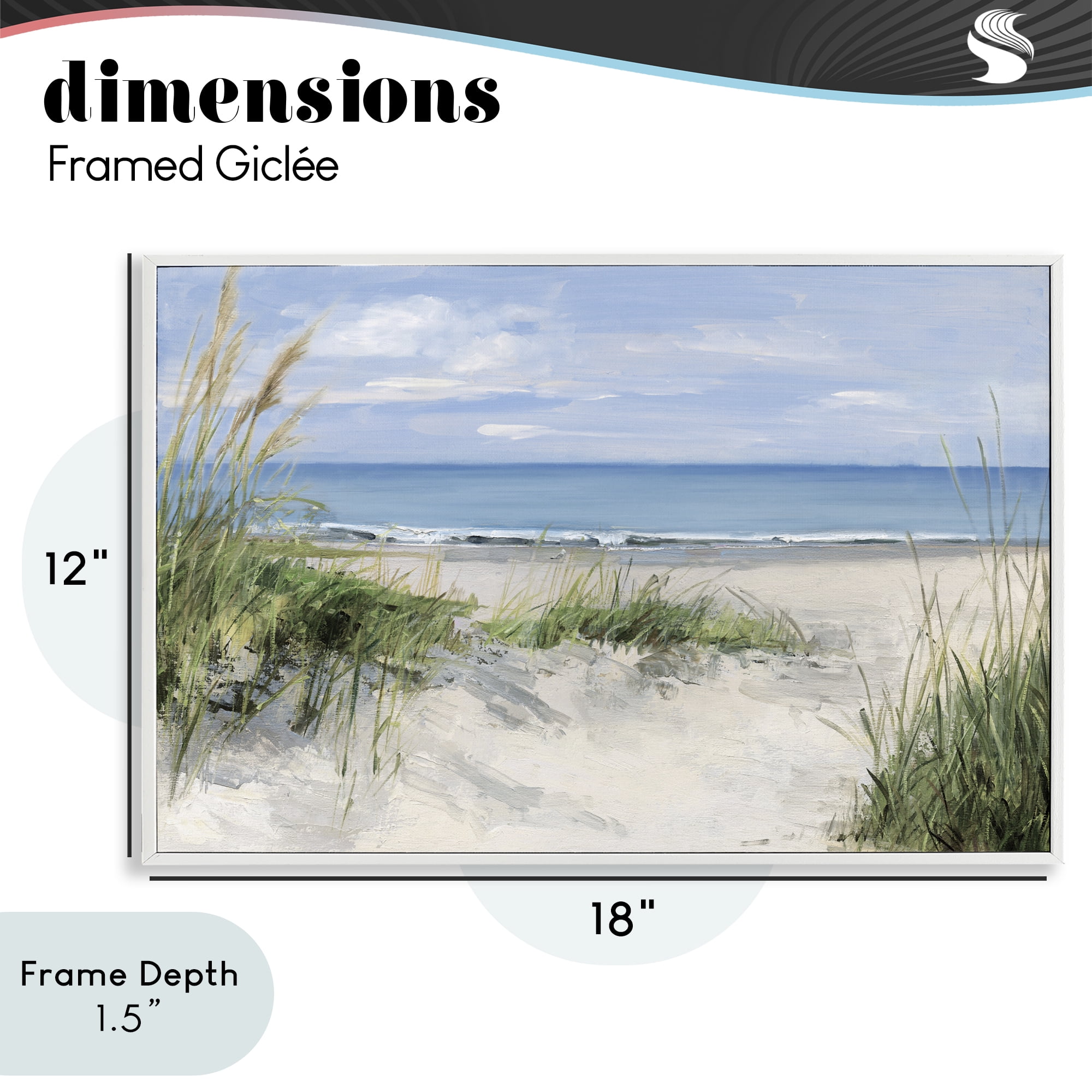 Stupell Industries Tall Grasses by Beach Coast White Framed Giclee Art, design by Sally Swatland