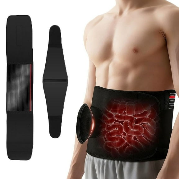 Umbilical Hernia Belt for Men and Women, Hernia Support with 2 Removable Compression Pads and Pressure Strap, Ultra-breathable Abdominal Support Binder for Belly Button Hernia, Incisional Hernias