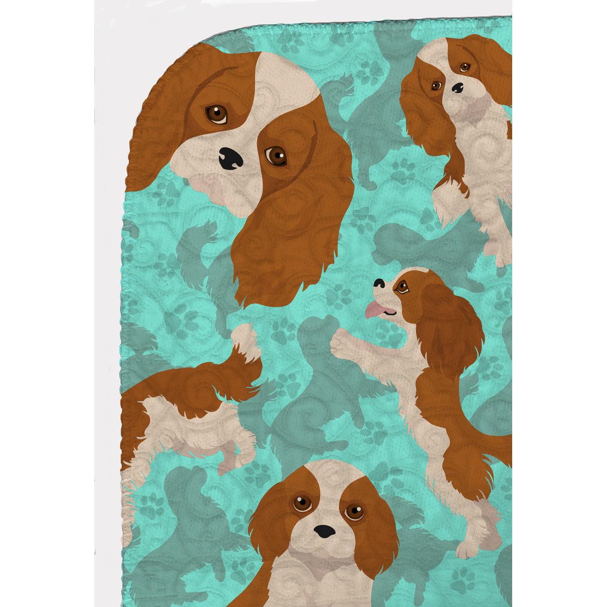 Carolines Treasures MLM1064LQB 50 x 60 in. Blenheim Cavalier Spaniel Quilted Blanket, Blue
