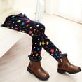 thumbnail image 4 of CAIVO Kids Girls Thermal Leggings Winter Base Layer Pants With Star And Bow Print Soft Fuzzy Warm Tights For Cold Weather Outdoor Comfort Stretch Fit Fashionable Everyday Wear Classic Trousers, 4 of 4