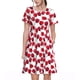 thumbnail image 1 of Balery Tulips Flowers Vestidos sueltos de manga corta para mujer, vestidos de verano 2025, vestidos casuales de corte A con vuelo., 1 of 6