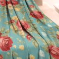 thumbnail image 3 of Pioneer Flower Floral Print Pattern Blanket,Comfortable Soft Lamb Wool Throw Blanket,All Season,Warm Lightweight Blankets for Sofa Bed Couch Living Room Chair,40"x50", 3 of 4