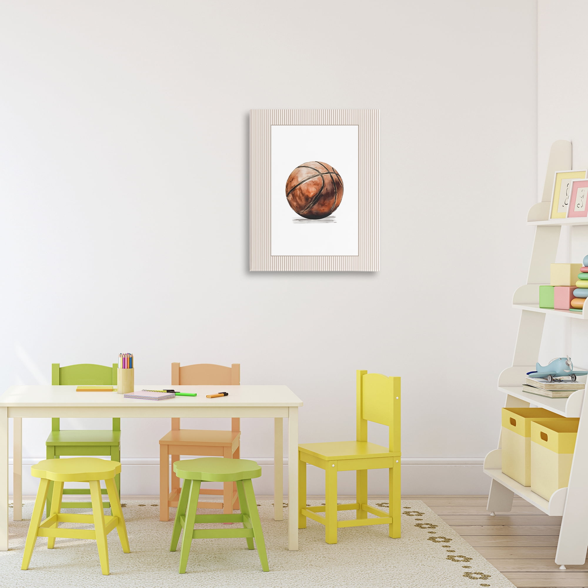Stupell Industries Vintage Sports Basketball Canvas Wall Art, design by Christine Simpson Art