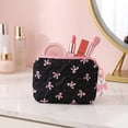 thumbnail image 6 of JHyouerji Zipper Cosmetic Makeup Pouch 6x4in Black Nylon Portable Multifunctional Travel Bag for Small Sundries Storage, 6 of 6