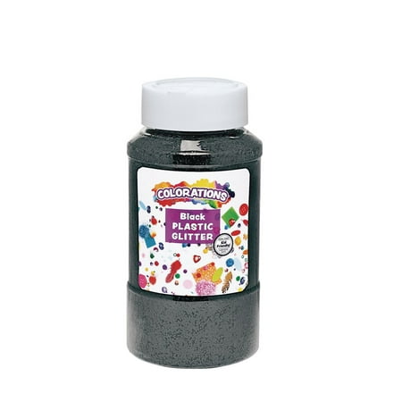 UPC: 0191487017848 | Colorations Extra-Safe Plastic Glitter  Black – 1 lb.