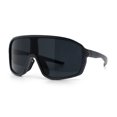 thumbnail image 5 of Mens Geometric Oversized Shield Sport Plastic Wrap Riding Sunglasses Carbon Fiber Print - Black, 5 of 7