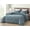 Dusty Blue, variant on Chezmoi Collection Rory Mustard Yellow Comforter Set Queen Size 3-Piece Fluffy Soft Lightweight Bedding Triangle Quilted Stone-Washed Microfiber Comforter Set for All Season
