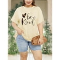 thumbnail image 4 of XCHQRTI Leopard Be Kind Shirt for Women Plus Size Graphic Tees Short Sleeve Tops, 4 of 7