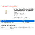thumbnail image 2 of Air Filter - Compatible with 2014 - 2018 Ram ProMaster 3500 3.0L 4-Cylinder Diesel 2015 2016 2017, 2 of 2