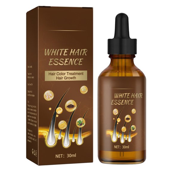 1X Anti-Gray Hair Essence Clear Out Deal, Bradem Anti Grey Hair White to Black Black Hair Massage Scalp Moisturizing Hair Hair Organic Natural Fast Hair Dye Plant Hair Dye 30Ml