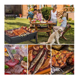 thumbnail image 4 of Parrilla Asador Cuadrada Portátil Plegable Acero Inoxidable Negra, 4 of 5