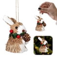 thumbnail image 2 of 1 Pcs Woodland Animal Xmas Ornaments,Lifelike Forest Animal Figurines,Animals Christmas Tree Ornaments,2D Acrylic Christmas Tree Decoration,Animal Xmas Hanging Ornament For Christmas Tree,G, 2 of 6