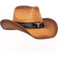 thumbnail image 4 of Unisex Western Outback Cowboy Hat - Classic Straw Cowgirl/Cowboy Style, 4 of 8