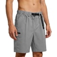 thumbnail image 3 of DDAPJ pyju 2026 Fashion Cargo Shorts Men's Adjustable Buckle Waistband Shorts Summer Casual Hiking Work Shorts with Pockets Gray XL, 3 of 8