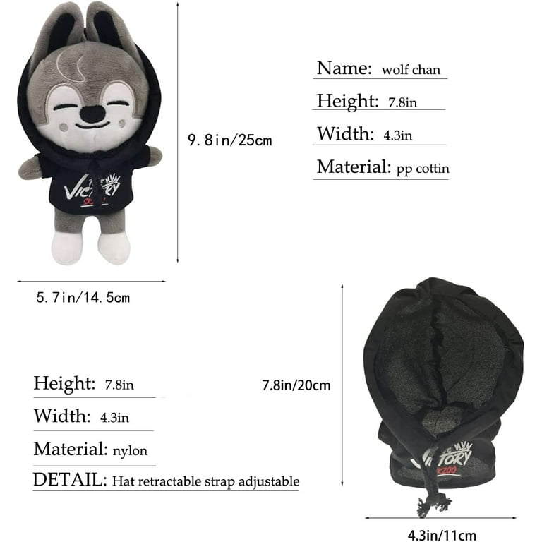 Stray Kids - StrayKids SKZOO テディベア Wolfchan Cute Stray Kids Plush,9.8In Kawaii Skzoo Plush Toys,Creative