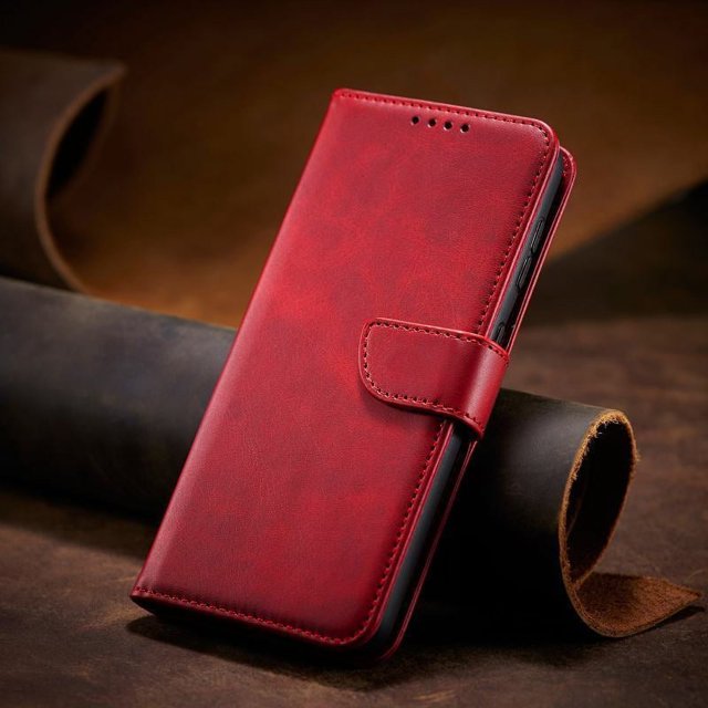 For Xiaomi Redmi Note 13 12 12S 11 11S 10 10S 9 9S 8 7 Pro Case Leather Bags Case For Redmi Note 13 Pro Plus Wallet Flip Cover Red RedmiNote 12Pro 4G