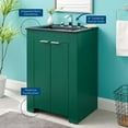 thumbnail image 4 of Sink Vanity Cabinet, Melamine, Green Black, Modern Contemporary Urban Design, Hotel Bedroom Bathroom Master Suite Guest, 4 of 10