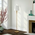 thumbnail image 2 of Henn&Hart 12" Brass Metal/Fabric Floor Lamp, 2 of 8