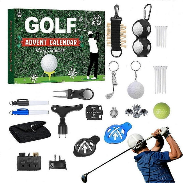 2025 Golf Advent Calendar Christmas Countdown Calendar 24PCS Accessory Set Golf Themed Design