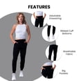 thumbnail image 2 of Paquete de 3 pantalones de chándal Common Stitch para mujer, pantalones de chándal acogedores para mujer, pantalones de yoga de forro polar para mujer (disponibles en Plus), 2 of 7